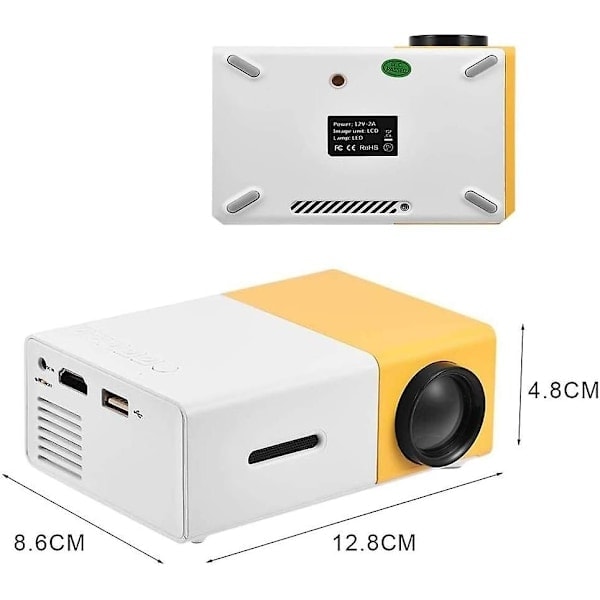 Kannettava 1080p LED-projektori - Mini-projektori kotiteatteriin