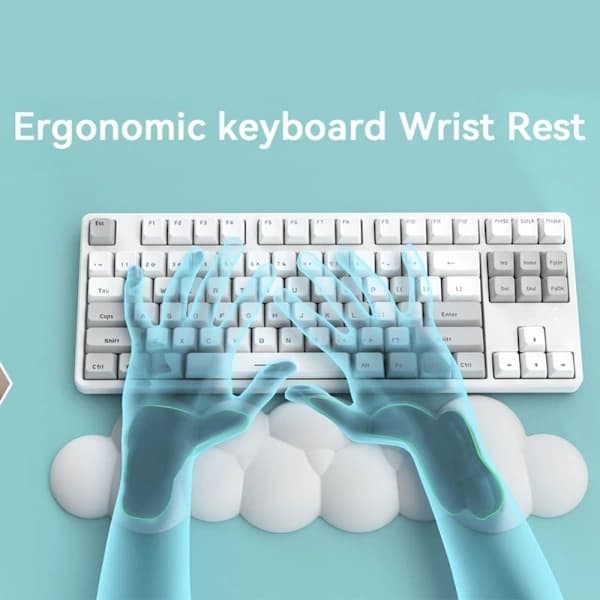 Tastatur Musematte Håndleddsstøtte HVIT-MUSEMATTE HVIT-MUSEMATTE Hvit-Musematte[XJ]