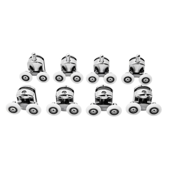 8x Hjul för duschkabin - Perfekt silver