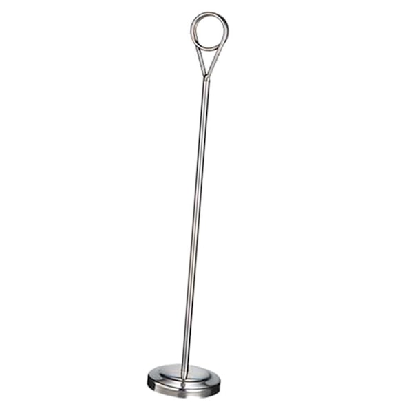 1/2/3/5 Rustfrit Bordskortholder Skilt Holder Fotostativ Sølv 35cm Silvery 35cm 1Set