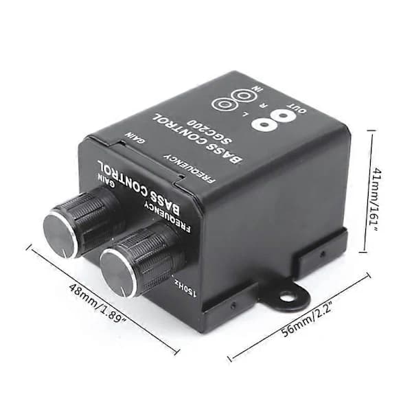 Fjernbetjening til bilforstærker Subwoofer Bil Lyd Equalizer Crossover Baskontrol Bas Equalizer Con som vist