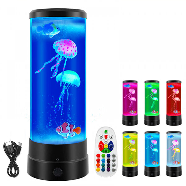 RGB-simulert manetlampe for akvarium - skaper en beroligende atmosfære