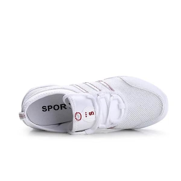 Damesko Pustende Slip-On Dansesko Sklisikre Løpesko 2G815 Hvit 34
