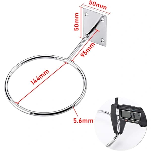 Väggmonterade bollhållare Sportbollställ Vägg 2-pack Mount Di