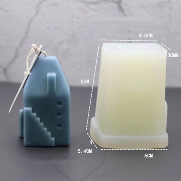 Lysforme lys stearinlys DIY støbeforme i silikoneform BR-408 hus