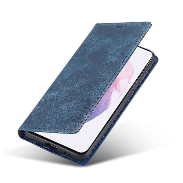 LC.IMEEKE Stark magnetisk kant Business Style læder telefoncover til Samsung Galaxy S21 4G/5G