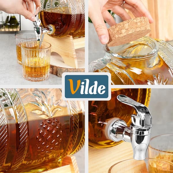Glassdrikkedispenser med kran, stativ, 1 l 1115