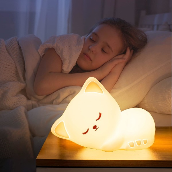 Cute Kitty Kids Night Light - Cat Kawaii Room Decor