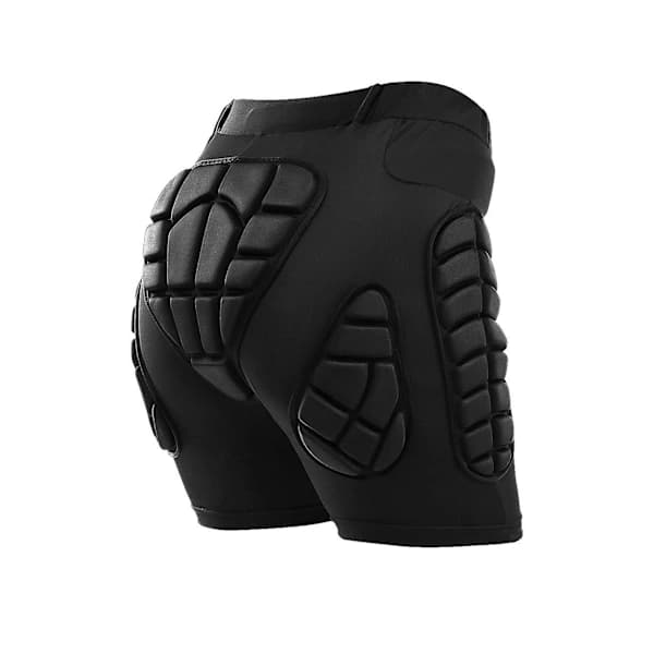 Vadderade skyddsshorts Höftskydd för skateboardcykling snowboard svart