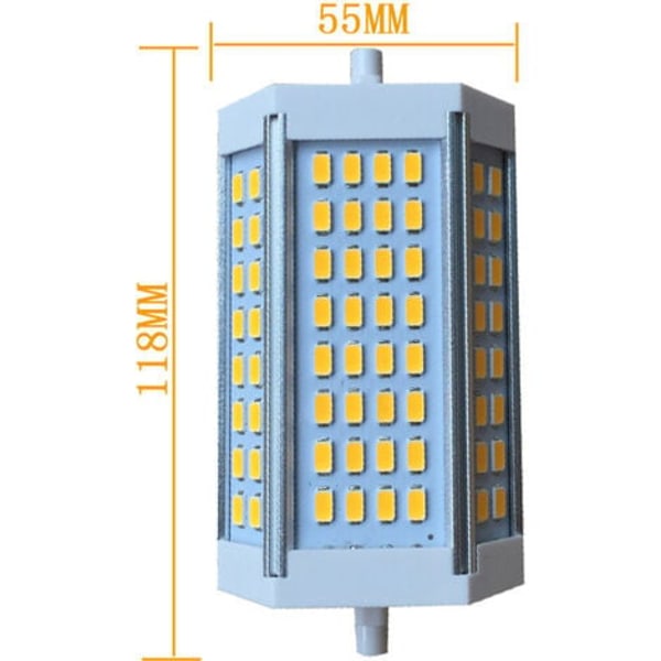 TS-LED 30W R7s 118mm Dimbar Lampa J118 Dagsljus 6000K Projektor Dubbla Ändar Motsvarar 300W Halogenlampa för Hem, Vardagsrum, Balkong