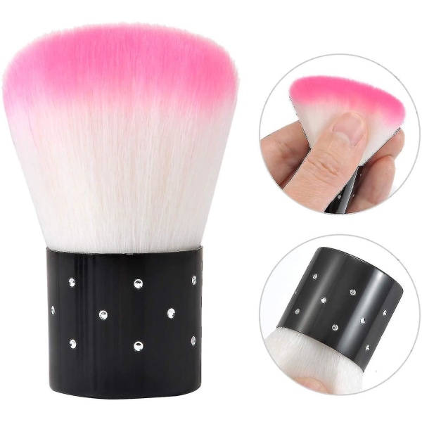 3 delar Nail Arts Dust Cleaner Borstar Sminkborste Mjuk nagelrengöringsborste Pulverborste för nagelkonst eller smink