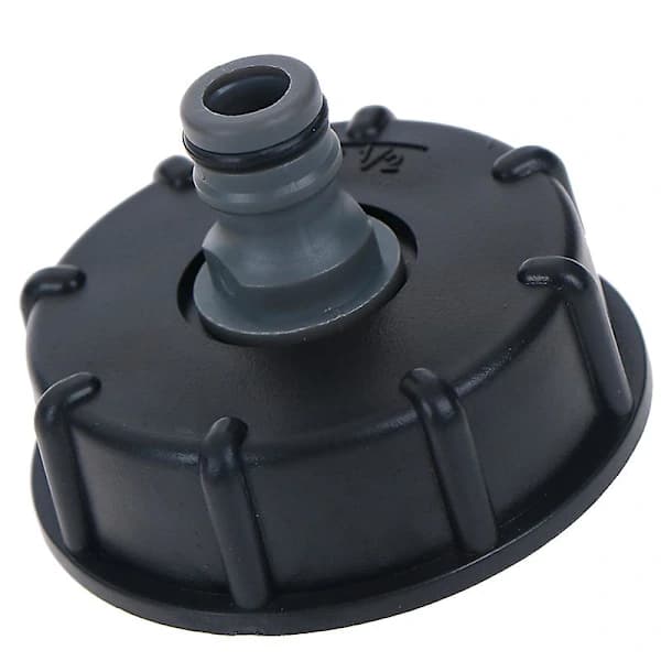 IBC Tank Adapter Reducer Stik, Plast Vandtank Fitting til 2 Tommer Groft Gevind IBC Beholdere, Sort