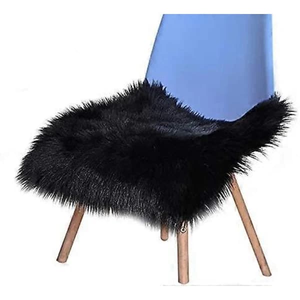 Artificial Wool Seat Cushions Fluffy Soft Long Hair Decorative Chair Pad Sofa Mat