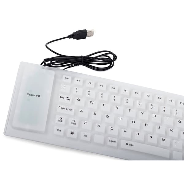 Lydløst Silikone Tastatur - Fleksibelt (EN)