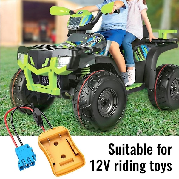 TS-Power Hjuladapter For 20v Batteri Med Ledningsnett Kontakt For Peg-perego, 12awg Ledning Med 40