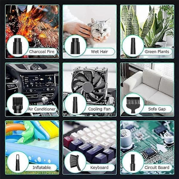 Trykluft Spray Støvfjerner Elektrisk Støvfjerner Tastaturrensning Luftspray til Laptop, Sofa, C