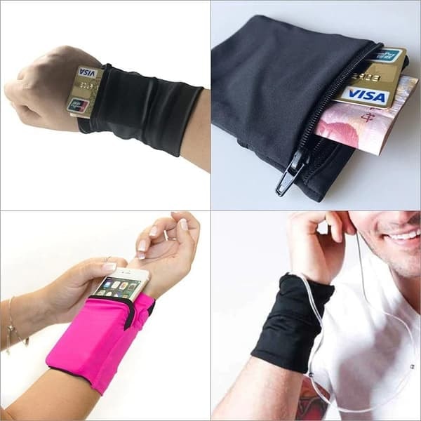 Sportarmband med Fack / Armband för Mobil, nycklar, pengar m.m.