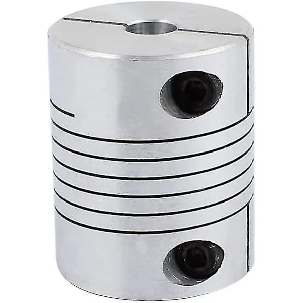 8 mm til 10 mm Akselkobling 19 mm Længde 25 mm Diameter Trinmotorkobling Aluminiumlegering Koblingsdon til 3D-printer CNC-maskine DIY-enkoder