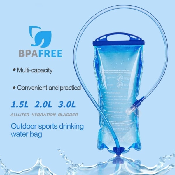 Vattenreservoar Vattenblåsa Hydration Pack Förvaringsväska 1,5L 2L 3L Löpvätskeväst Ryggsäck för Camping Vandring Klättring Typ B 2L
