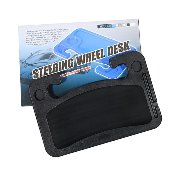 Portable Car Table Laptop Computer Desk Steering Wheel Eating Drinking Work Holder Seat Tray Stand (1 pc)