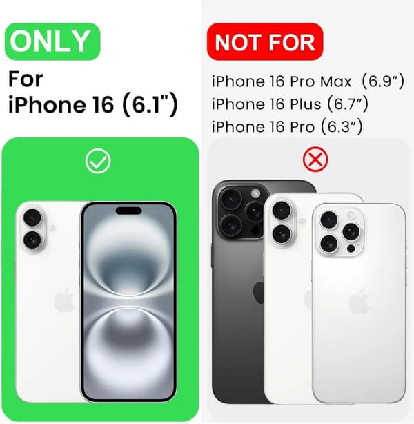 iPhone 16 Mat Sort Cover - Ekstra Kamerabeskyttelse