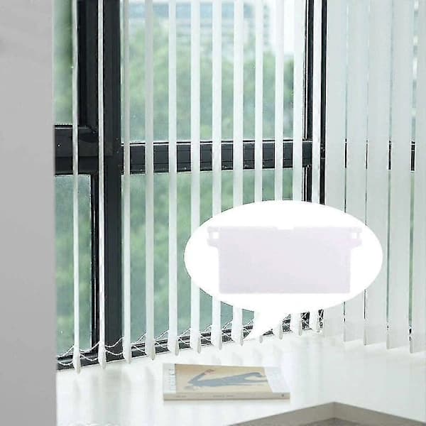 10-pack Blindvikter för vertikala persienner, vita reservdelar, 127 mm