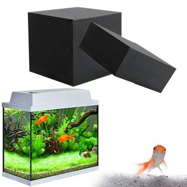 Aquarium Water Purifier Cube Eco-Aquarium Activated Carbon Clean Filter 10*10*5cm