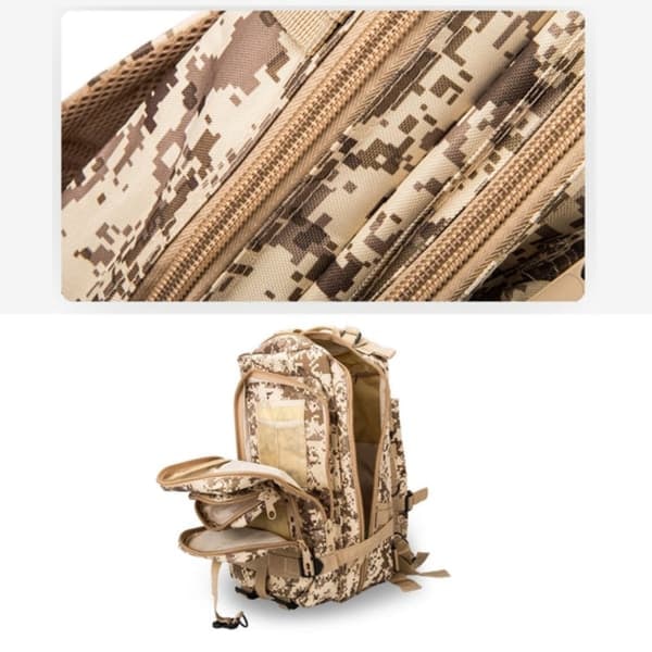Militærtaske / Rygsæk i Nylon, Camouflage - 25 Liter