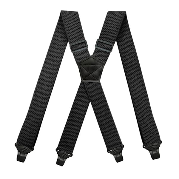 Kraftige sorte seler - 3,8 cm i X-form med plastikclips