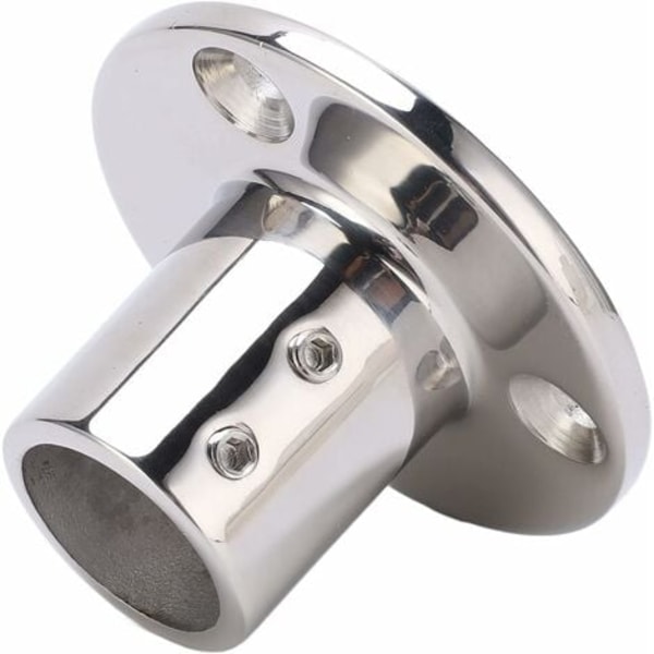 TS-Base Rund Håndliste, Håndlistebeslag i 316 Rustfrit Stål, Rustfri til 25 mm/1\" Rør (90°)