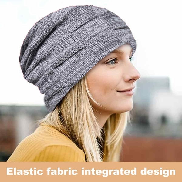 Sjuskæv Herre Beanie Hue Vinterhue Herre Cool Beanie Hue Herre Foret Med Strikket Hue