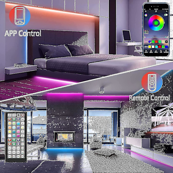 10m LED-valot Bluetooth RGB-valot LED-nauhavalot
