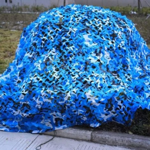 TS-Let Camouflagenet, Blåt Solbeskyttelsesnet, Camping, Bilpresenning, Camping Skyggenet (Størrelse : 1.5x4m)