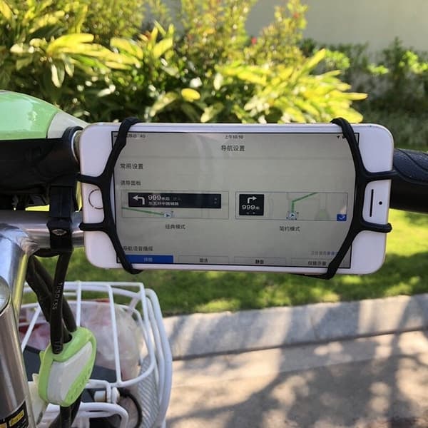 TS-Mobilhållare i silikon för cykel - Svart