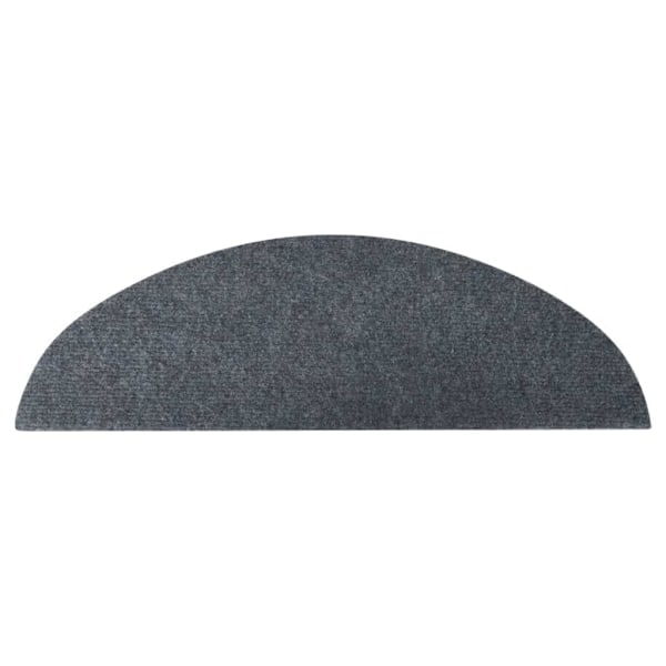 vidaXL Trappematter selvklebende 15 stk 56x17x3 cm grå gray 1650