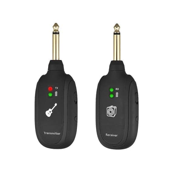 Trådløst gitarsystem, trådløs gitarsender mottaker 4-kanals lydsender mottaker for elektrisk gitar bassfiolin