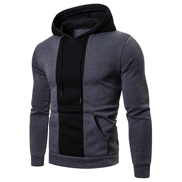 Färgsvart Sport Casual Sweatshirt för män Grey L