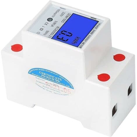 Digital LCD elmåler trefaset 4-leder DIN-skinne AC elmåler, 1