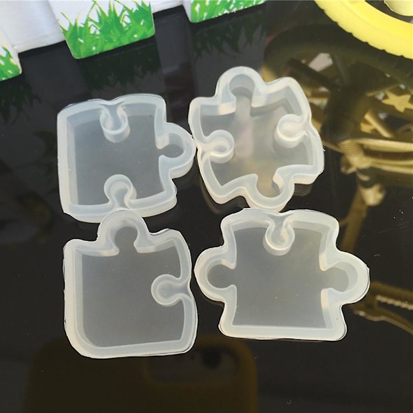 TS-Diy Pusselform Silikon Kan Monteras Kristall Epoxy Spegel Blank
