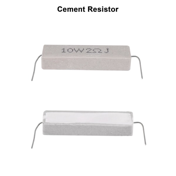 TS-10 stk. trådviklet keramisk cementmodstand 2 Ohm 10w Watt