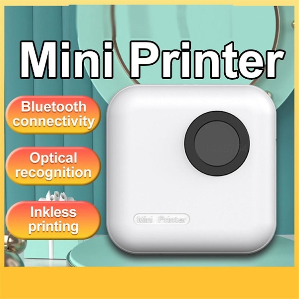 TS-Bærbar Mini Termisk Skriver Bluetooth Blekkfri Utskrift For Student Hjemme Record Life Tegning Utskrift
