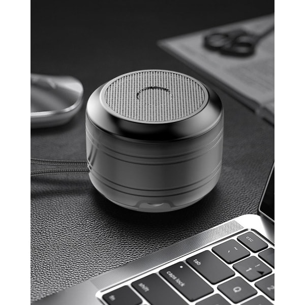 Bluetooth-kaiutin stereosoundilla, tehokas basso Mini-kaiutin sisäänrakennetulla mikrofonilla, handsfree-puhelut, pieni kaiutin. (musta)  (FMY)