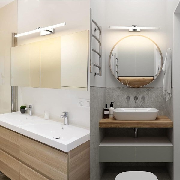 LED spegellampa badrum, 18W IP44 vattentät 180° rotation badrumslampa vägg