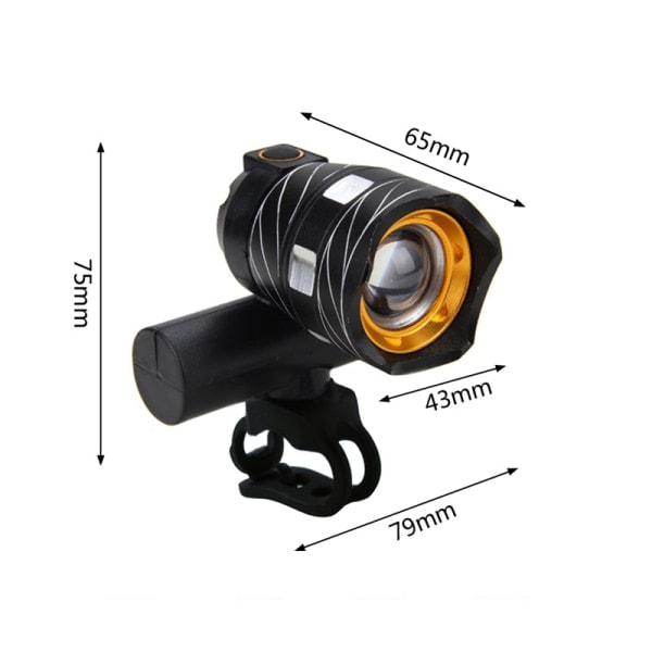 Z30 15000lm T6 LED-lys Sykkel USB Oppladbar Hodelykt