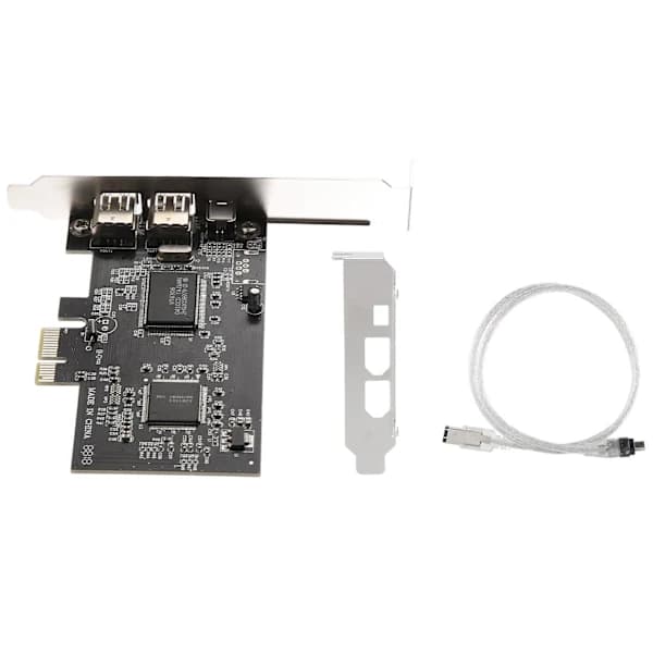 PCI-e PCI Express Firewire-kort, IEEE 1394 Kontrollerkort med Firewire-kabel, for video, audio Tr