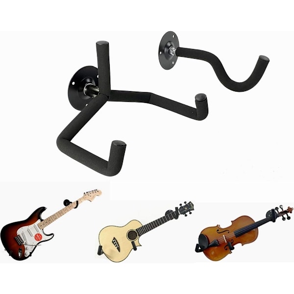 Gitarrhängare för Ukulele/Bas/Violin, Väggmonterad Slatwall-krok