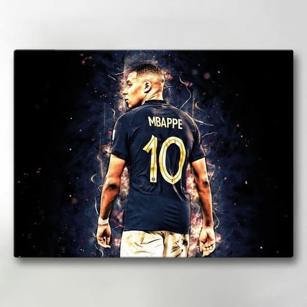 Kangastaulu / Taulu - Mbappe - 40x30 cm - Canvas
