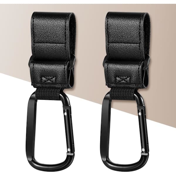 Stroller Clips 2 pcs, Stroller Hooks for Shopping Bags, Stroller Hook Organizer, Stroller Clip for Mom, Carabiner, Stroller Bag