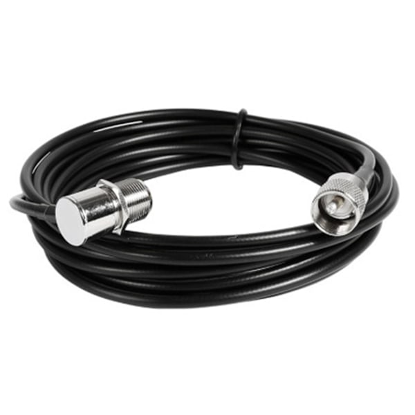Rg58 Rg-58 50 Ohm Bilantenn Koaksialkabel 5 Meter Uhf Hona Til Uhf Hane (sort)