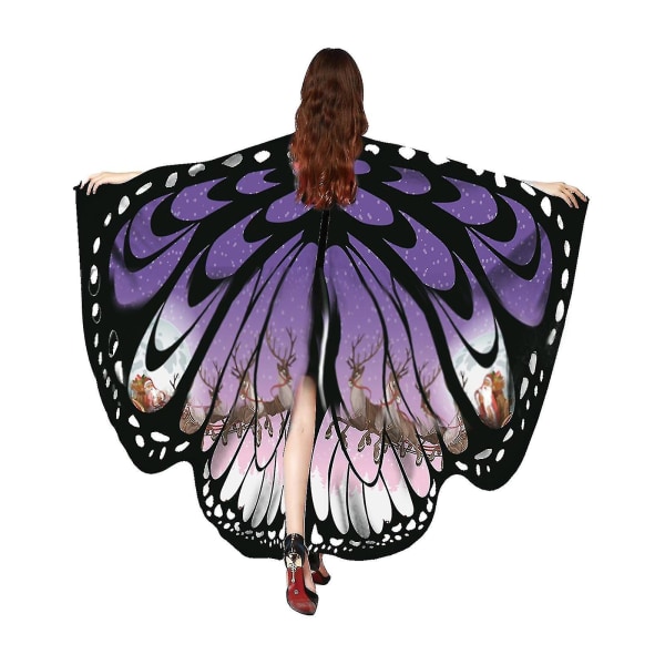 Cosplay Wings Butterfly Shawl Pendel Roterande Halloween Butterfly Shawl D